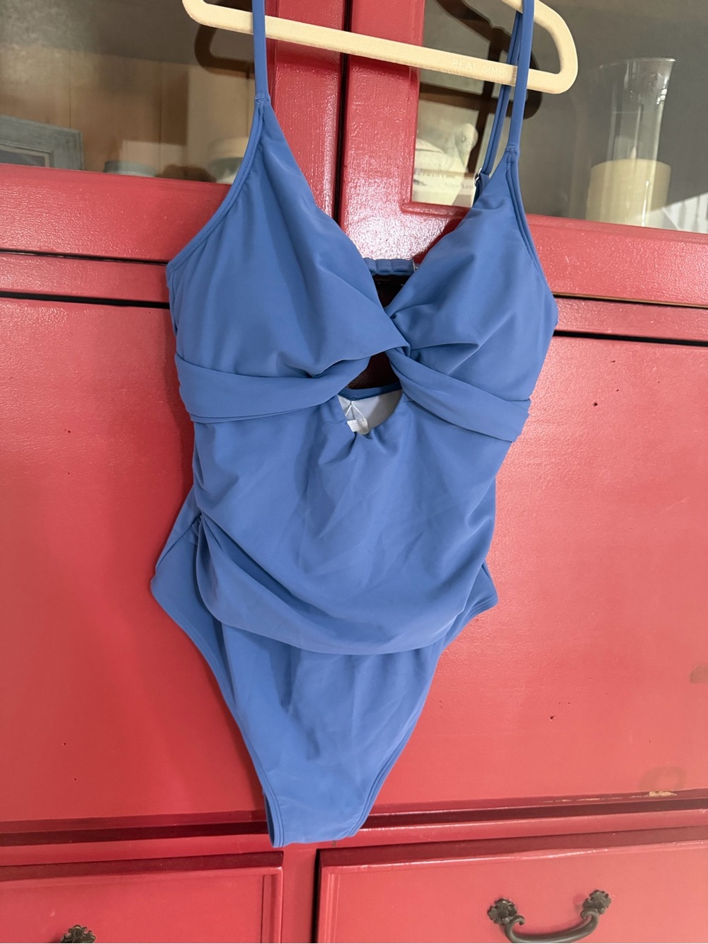Cupshe Periwinkle Twist-Front One-Piece Swimsuit
